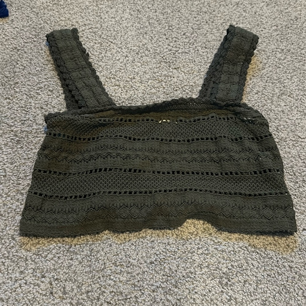 Green Aerie crochet crop top